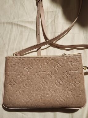 Pink Leather Crossbody Bag